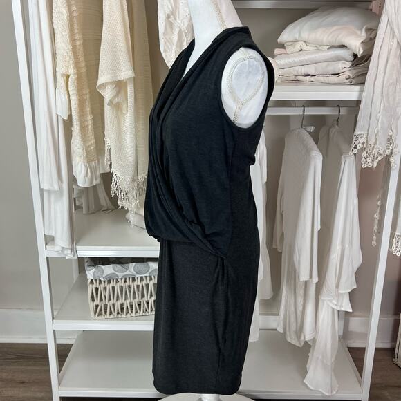 Athleta women's size small gray knit dress. Comfort, stretch, dark grey. #1199 - Picture 3 of 7